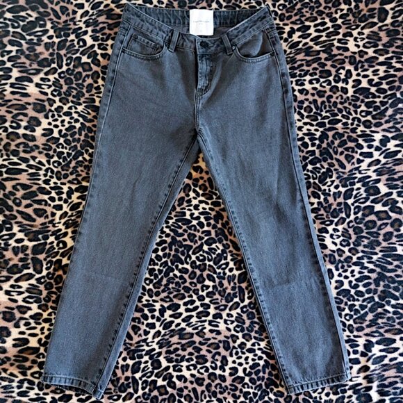 NWOT Washed Black Stixx Low Waist Slim Straight Jeans - Picture 2 of 5